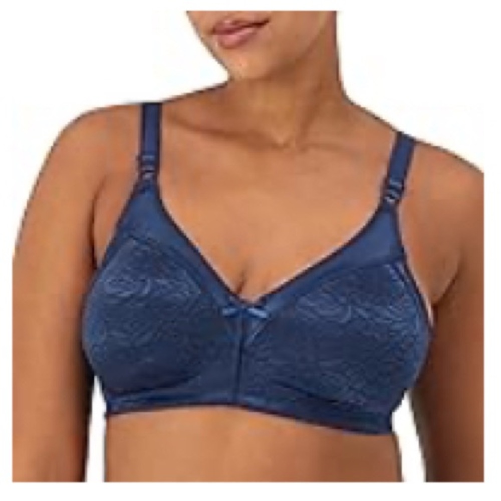Bali Blue Lace Wireless Bra Full Coverage